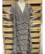 Scarlett Nite Beige Lace Layered Cocktail Party Dress Woman&#39;s Size 20W K... - $27.72