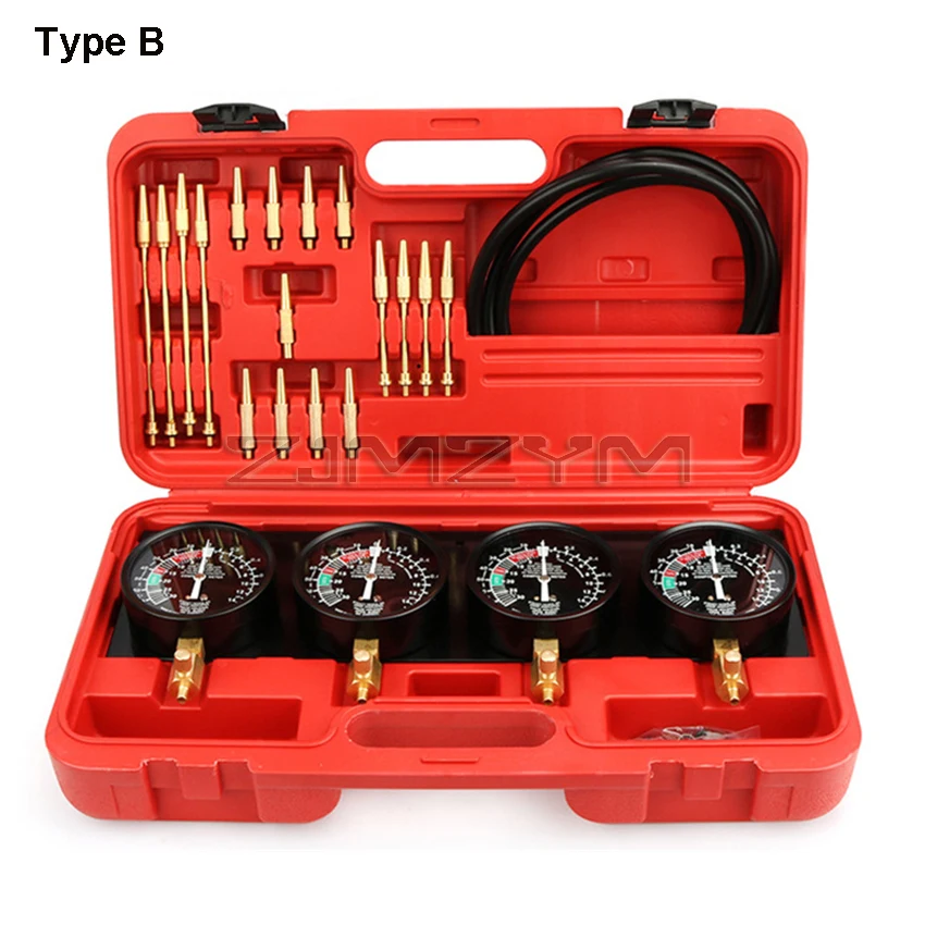 Four-Cylinder Motorcycle Carb Carburetor Tool Kit Fuel Vacuum Synchronizer 4 Gau - £138.91 GBP