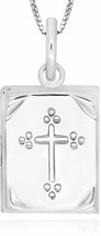 925 Sterling Silver Holy Bible Locket Cross Pendant Necklace 18&#39; For Wom... - £50.23 GBP