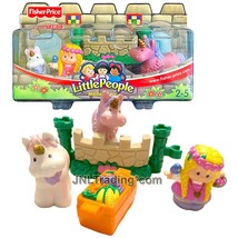Year 2003 Little People MAIDEN MARY with Mom &amp; Baby Unicorn and Vegetable Crate - £39.32 GBP