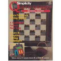 Vintage Quilting Patterns, Simplicity Quilt It Yourself 290 Schoolhouse 1995 - £13.92 GBP