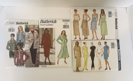 Four Butterick Misses Dresses Jacket Tunic Top Skirt Pants Sizes 12-14-16 - $16.71