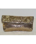 VICTORIA&#39;S SECRET LIMITED EDITION FANTASY GOLD GLITTER CLUTCH HANDBAG PU... - £13.14 GBP