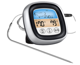 Digital Touchscreen Instant Read Food Meat Thermometer Probe Timer For Oven BBQ - £15.02 GBP