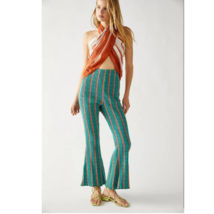 New Free People Fine Line Slim Pants $78 SMALL Green - £46.61 GBP