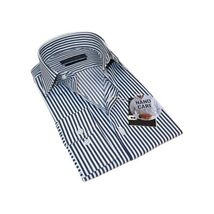 Men's Dress Shirt ENZO PARK Turkey 100% Cotton Breathable Enzo10 Black Stripe image 4