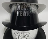Lot of 3 Happy New Years Paper Top Hat, Silver/Black, Age 14+ - £11.86 GBP