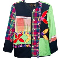 Vintage Allure Green Black Patchwork Jacket NWT Size Small - £27.36 GBP