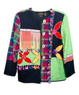 Vintage Allure Green Black Patchwork Jacket NWT Size Small - £27.12 GBP
