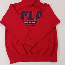 Mill Tex Hockey Florida Panthers Men's Red Hoodie Sweatshirt Size Large Chest 46 image 13