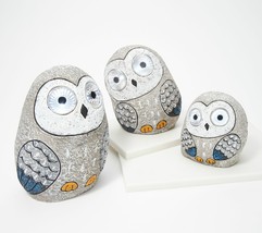 Set of 3 Animal Statues with Large Solar LED Eyes - £34.57 GBP