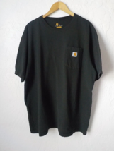 Carhartt Men size XL Heavyweight Cotton Black T-Shirt Short Sleeve Front... - £10.11 GBP