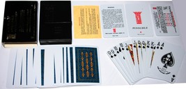 VTG KEM USA Plastic Playing Cards Pinochle Florence Blue Fleur De Lis Pattern A+ - £10.59 GBP