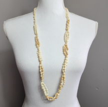  Natural Seashell Single To Triple Stranded Necklace 35&quot;  Mermaidcore Beach - £4.86 GBP