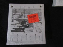 2003 Calendar Date Pad 4 1/4 X 4 3/4  Sealed Fits Most Coke Calendar Holders - $2.48