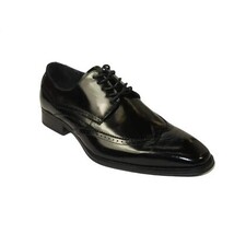 Men's Giovanni Shoes High Quality Leather Wing Tip Derby LINCOLN Black image 7