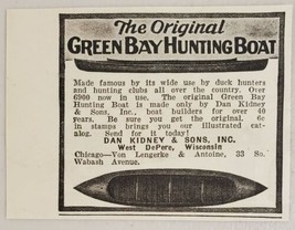 1927 Print Ad Green Bay Hunting Boats Dan Kidney &amp; Sons West DePere,Wisconsin - £7.06 GBP