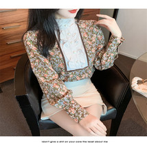 Retro pa style ruffled  spring new style chiffon shirt women - £151.32 GBP