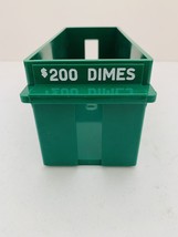 $200 Dimes Holder Green Plastic Tray - $15.47