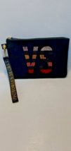 Victoria&#39;s Secret  Sequined Logo Wristlet Clutch Makeup Evening Bag Blac... - $19.99