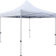 Gigatent White Pop Up Canopy 10&#39; X 10&#39; - Rain And Waterproof, Fire, Easy Set Up - £195.81 GBP