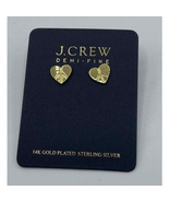 J. Crew Demi-fine 14k gold-plated peace heart earrings new  - $32.48 CAD