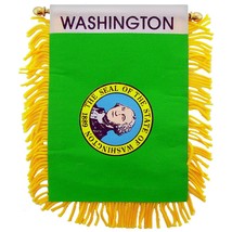 Washington State Flag Mini Banner 3&quot; x 5&quot; - $26.25