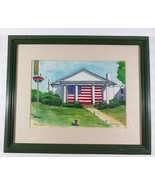 AMERICAN FLAG PATRIOTIC ART PRINT Watercolor Style 152/200 Signed JAN C ... - $29.66 CAD