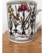 Set 4 Vintage Botanical Mug Iris Gladiolus Narbonensis Bulbosaflore Japa... - £31.49 GBP