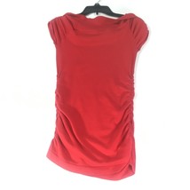 Derek Heart Sweater Dress Womens Red Short Sleeve Knee Length Medium - £7.78 GBP