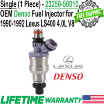 Genuine Denso x1 Fuel Injector For 1990-1992 Lexus LS400 4.0L V8 #23250-50010 - $56.42