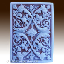 Blooms of the Orient - 2D silicone Soap/polymer/clay/cold porcelain mold - $27.72