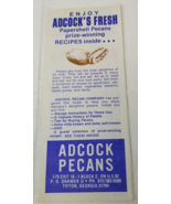 Adcock Pecans Brochure Tifton Georgia Papershell Pecans Fresh 1976 - £11.91 GBP