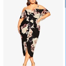 NWT City Chic Austin Floral Cold Shoulder Dress Size 18 - £94.95 GBP