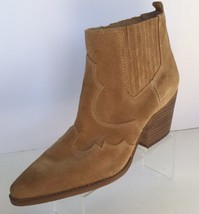 SAM EDELMAN Winona Suede Western Ankle Heel Boots, Hazelnut Brown (Size 8.5 M) - £39.50 GBP