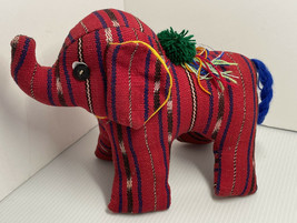 Colorful Artesanias Textiles Chiapanecas Juguetes Animal Elephant Red St... - £12.39 GBP