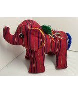 Colorful Artesanias Textiles Chiapanecas Juguetes Animal Elephant Red St... - £12.46 GBP