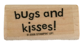 Stampin Up Rubber Stamp Bugs and Kisses Words Sayings Love Greetings Card Making - £3.94 GBP