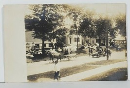 Wisconsin RPPC Parade Meat Advertising Residential Street Scene Postcard O6 - £7.88 GBP