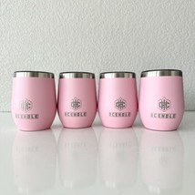 4 - NEW ICEHOLE 12 Oz Wine Tumbler Vacuum Insulated Stainless Steel Lid Pink Set - £45.74 GBP