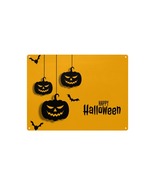 Happy Halloween Pumpkin Metal Tin Sign Home Office Bar Cafe Decor - £15.16 GBP
