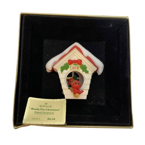 "Ready For Christmas" Vintage 1979 Hallmark Tree-Trimmer Ornament w Box - $8.02