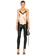 Helmut Lang $345 Lace Trim Silk Cami Slip Tank Top Sandstorm XS - €107,34 EUR