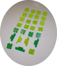 27 Used Lego 1 x 2 - 2 x 2 Lime &amp; Green Brackets 44728 - 99206 - 2436 - 99207 - £7.95 GBP