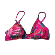 Xhilaration Womens Pink Floral Triangle Bikini Top Removable Cups Size S - $4.99