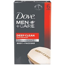 Dove Men+Care Body and Face Bar Deep Clean 4 Oz 6 Bars - £13.57 GBP