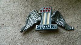 Vintage Suzuki #1 Motorcycle Silvertone Belt Buckle PRE-OWNED Free Ship Usa - £10.94 GBP