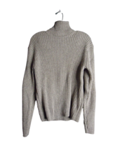 Gap Turtleneck Ribbed Sweater Women Medium Gray Academia Vintage Y2K 2000s - £23.05 GBP