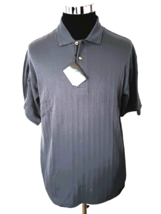 New with Tags Birch Bay Club Shirt Men&#39;s Size Medium Pewter Gray Casual Knit SS - £18.87 GBP