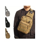 Men Backpack Molle Tactical Sling Chest Pack Shoulder Bag Outdoor Hiking... - $25.68 CAD